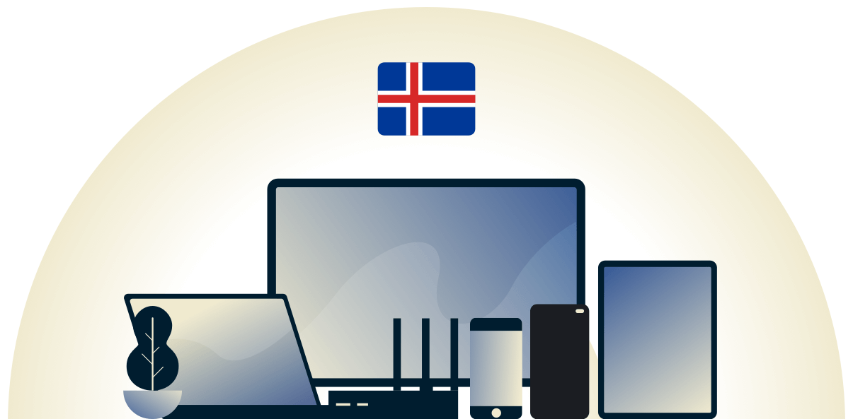 O VPN da Isl&acirc;ndia protege uma variedade de dispositivos.